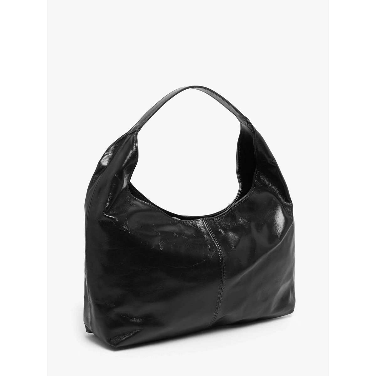 sac porté épaule Shiny sauvage cuir nero, MILANO