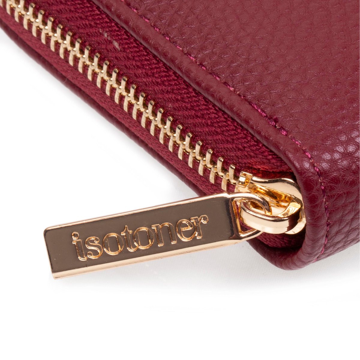 Portefeuille protection rfid anti-piratage de carte rouge, ISOTONER