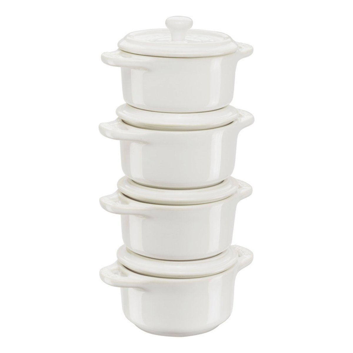 Set cocottes 4-pcs, Rond(e) blanc, STAUB