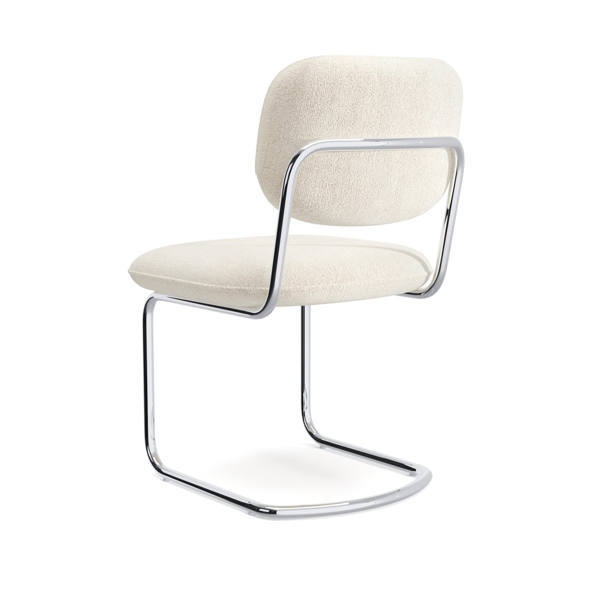Lot de 2 chaises en velours texturé BLAKE crème, SIA HOME