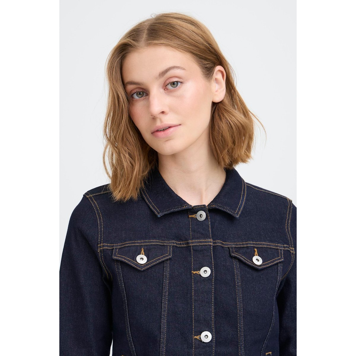 Veste en jean bleu denim authentic blue, ICHI