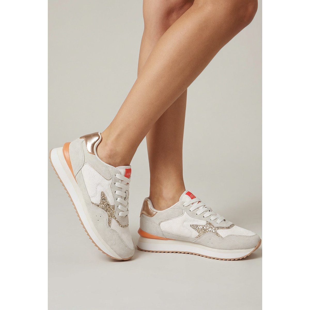 Baskets femme tendances DOLLY beige, DEELUXE