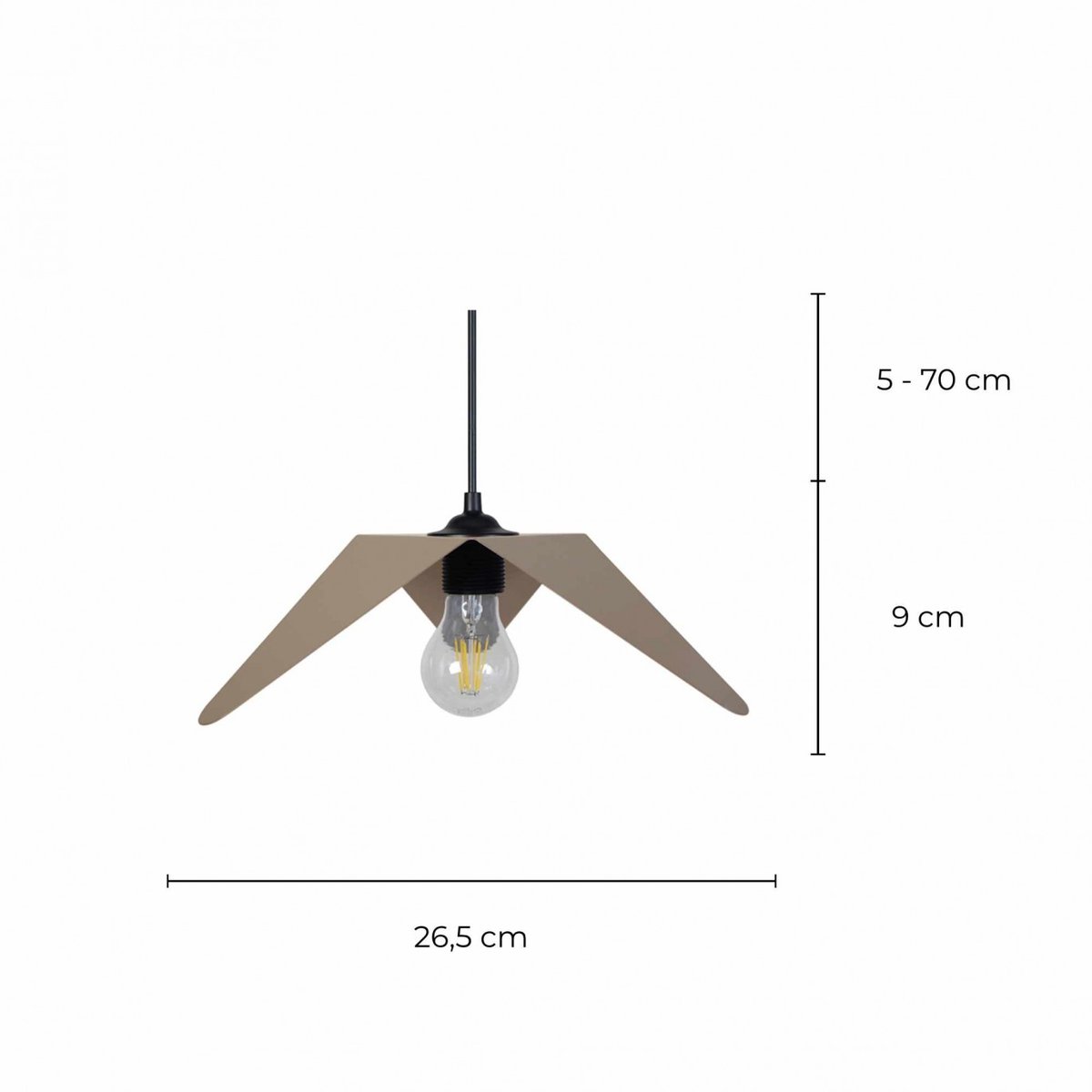 Suspension en métal, BRUZ taupe, C-CREATION