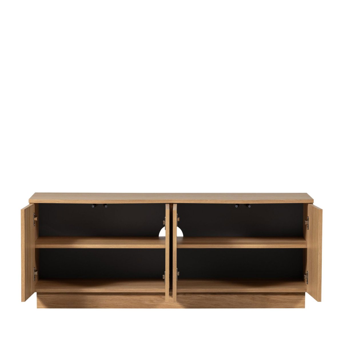 Meuble TV 4 portes en bois L133cm - Zuma bois clair, WOOOD