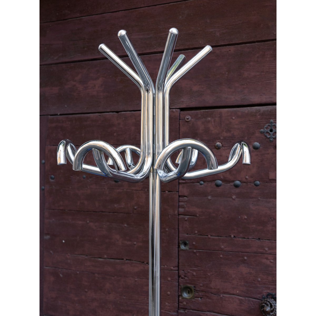 Porte-manteau vintage 70's en métal chromé Max N°471 - Bon état argenté, DEBONGOUT