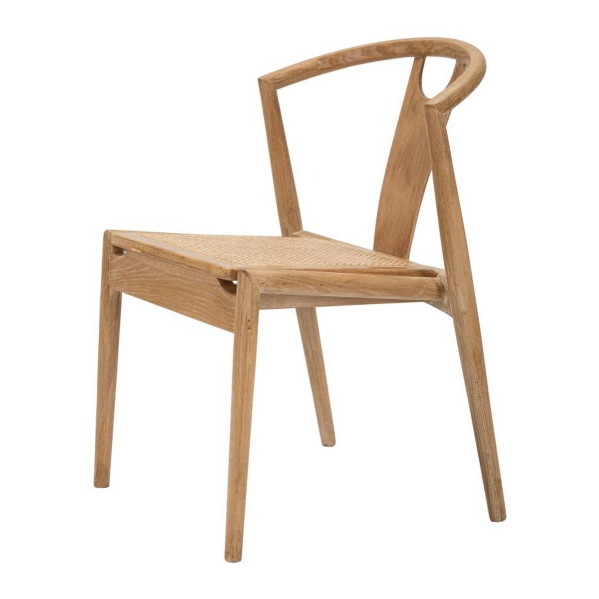 Lot de 2 chaises en bois et cannage - BOHO bois clair, MATHI DESIGN