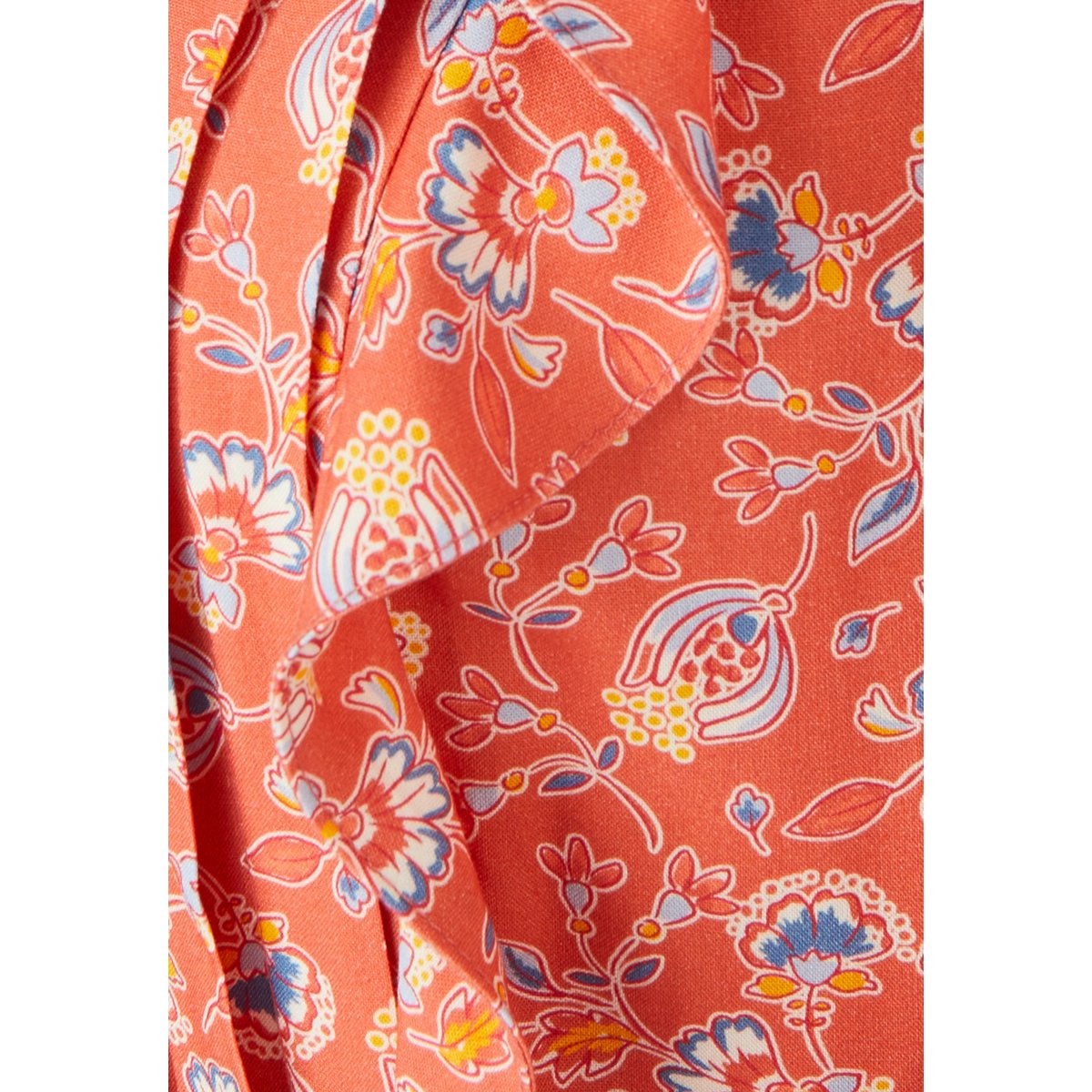 Robe-chemise fibres pure viscose Lenzing(TM) rouge terracotta fleuri, DAMART