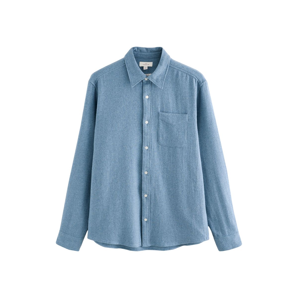 Chemise à manches longues en tissu italien Signature bleu, NEXT