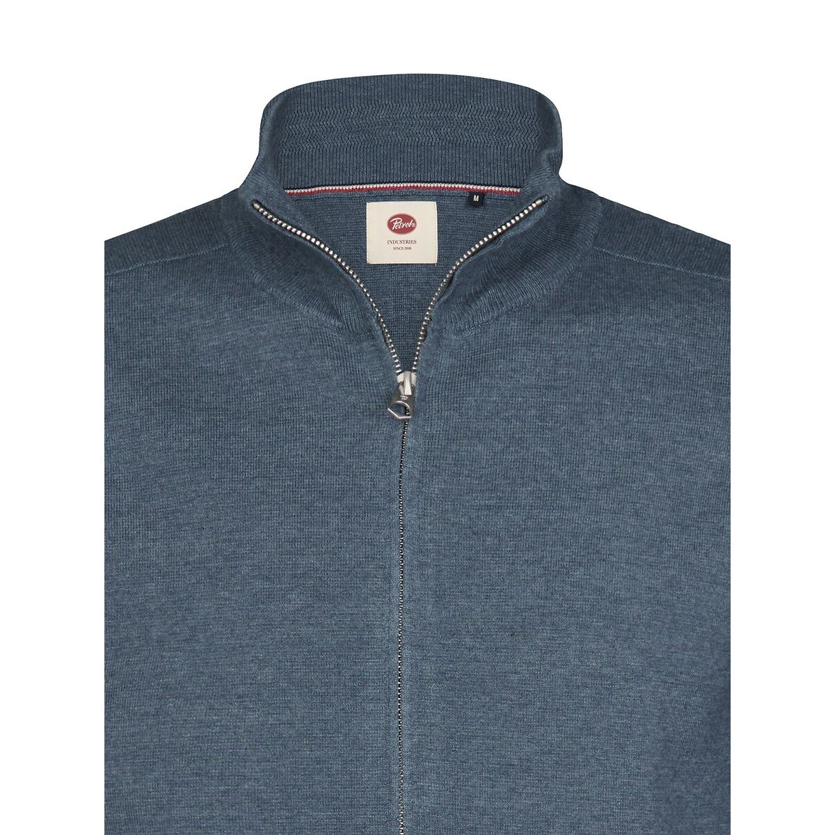 Cardigan in maglia fine blu tempesta, PETROL INDUSTRIES