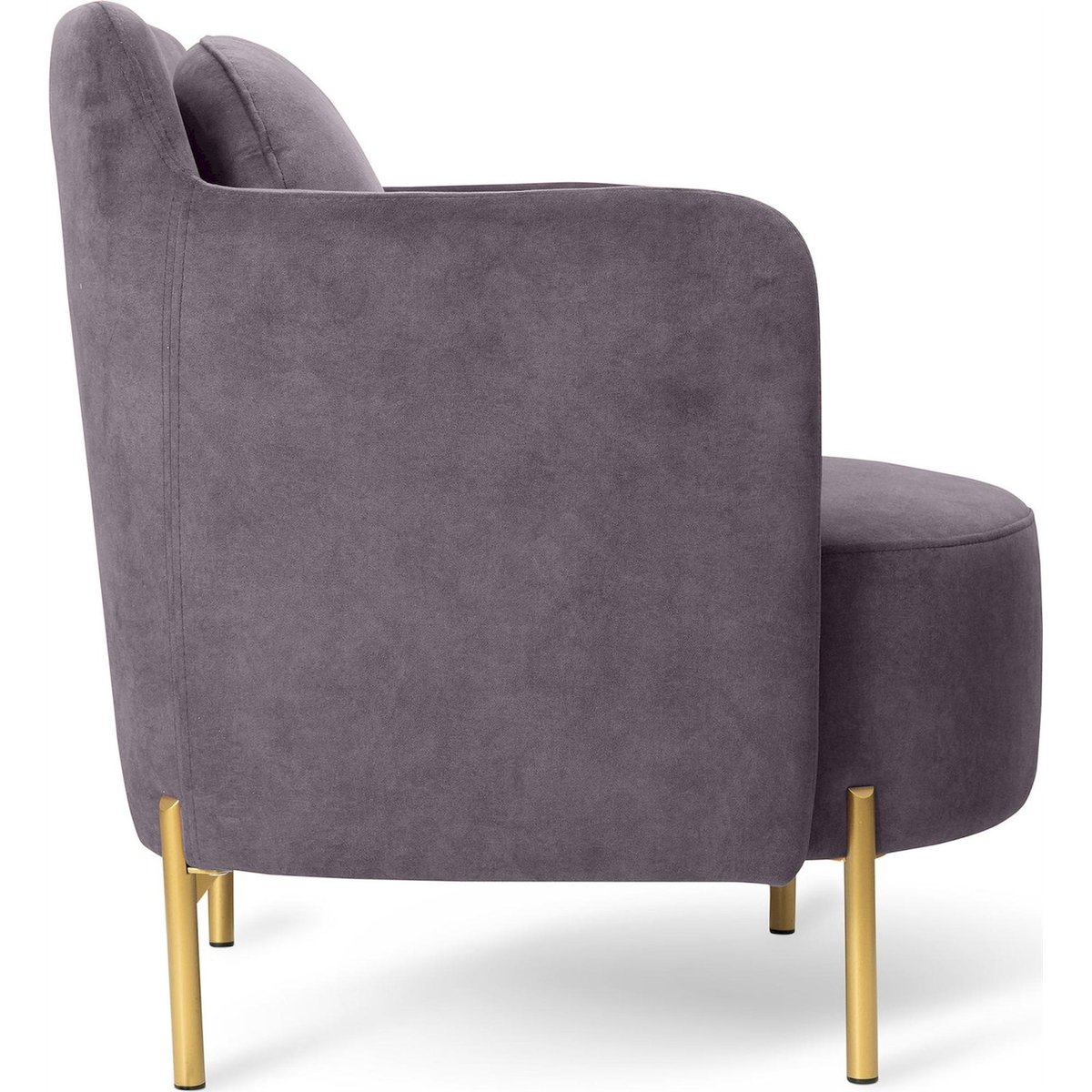 Fauteuil lounge VENESSEL enveloppant velours bordeaux velours et noir, RECOLLECTION