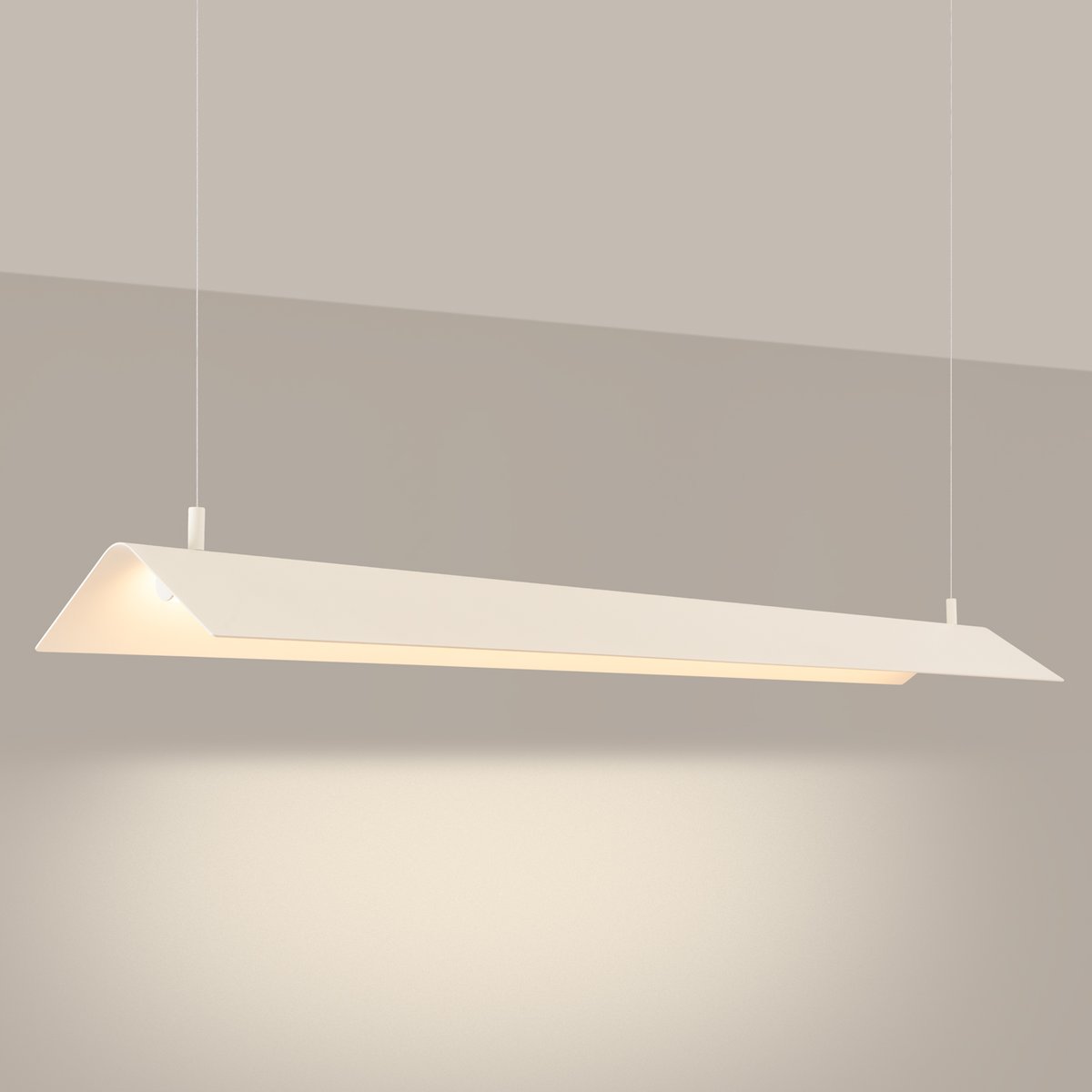 Suspension Acier Beige LED 1 Elva beige, EDEN