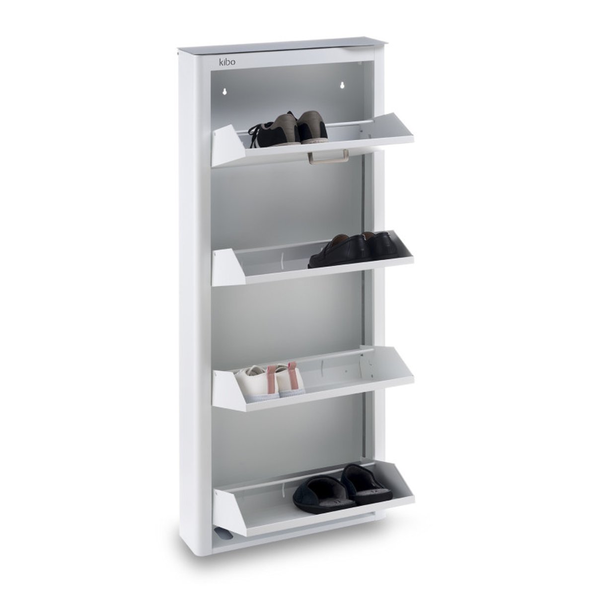 Meuble à chaussures 4 Compartiments, KIBO blanc, DON HIERRO