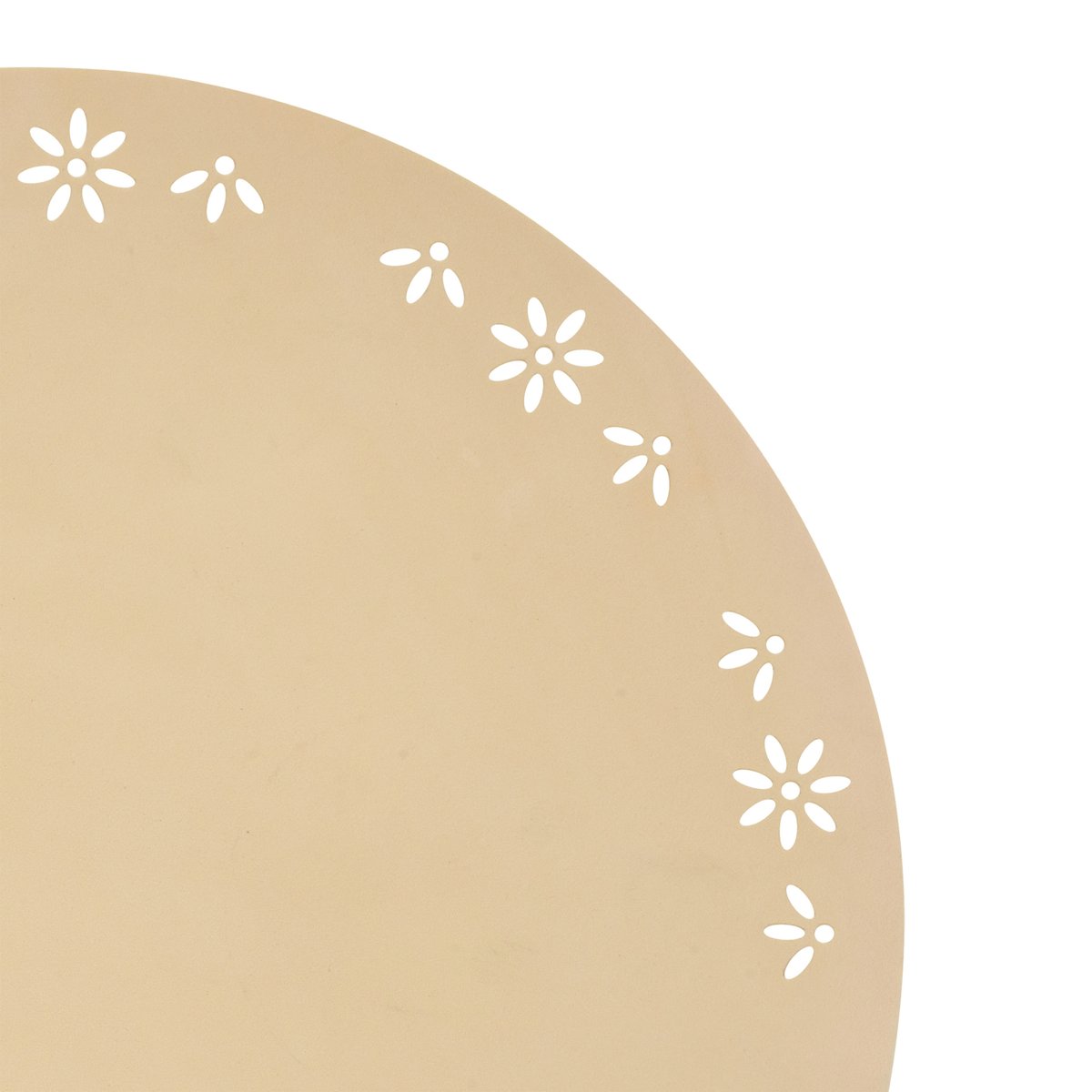 Set de table rond décoratif avec motif floral beige, ATMOSPHERA