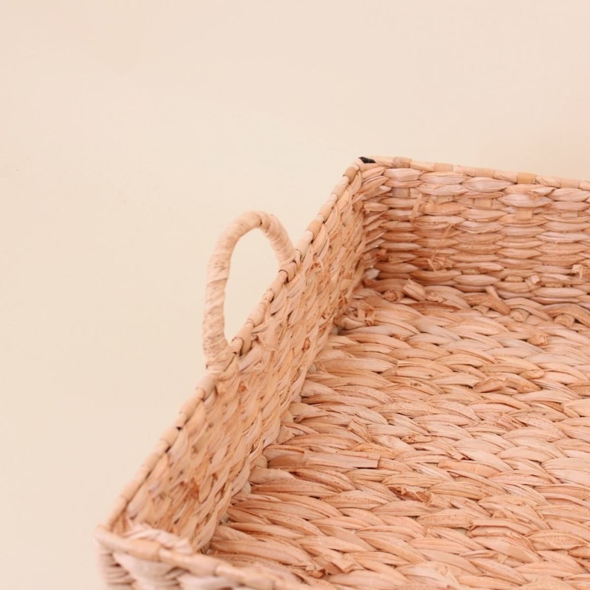 Set de 3 plateaux avec poignées en fibres naturelles naturel, ORNAMI