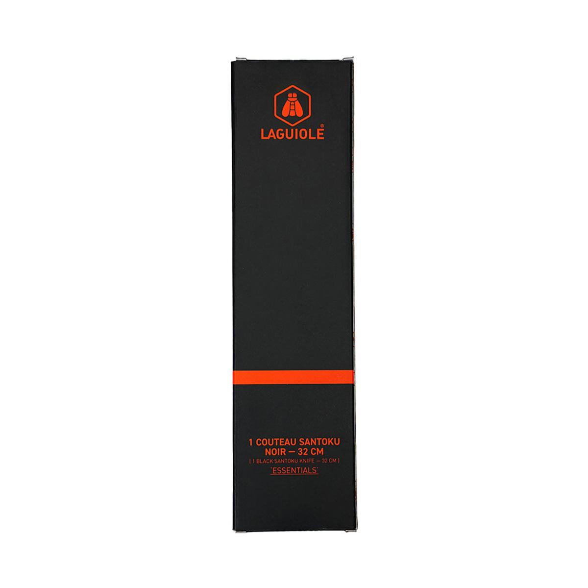 Couteau santoku noir 32cm - "Essentials" couleur unique, LAGUIOLE CUISSON