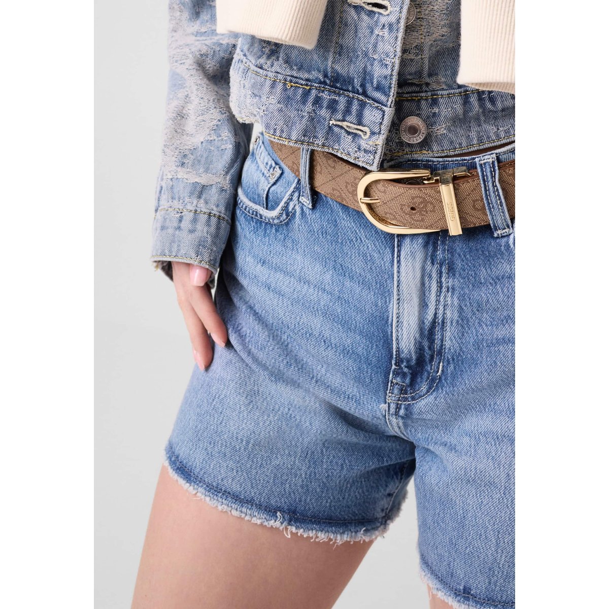 Ceinture Yvonne beige, GUESS