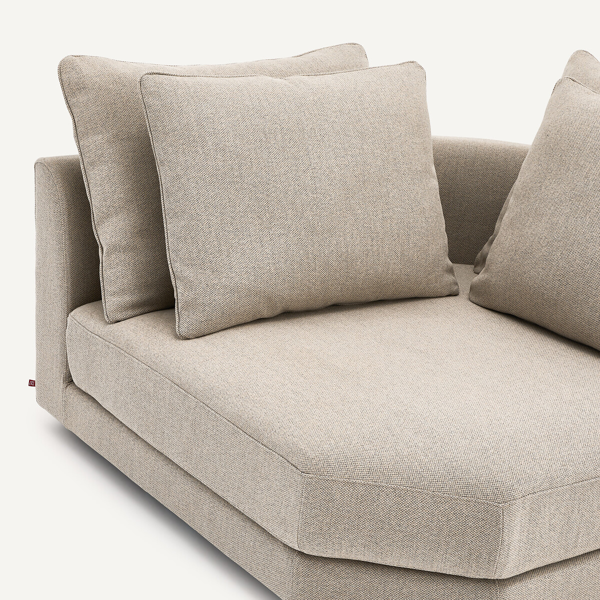 Modulares Ecksofa aus Tweed, TIBERIO natur/hellgrau, AM.PM