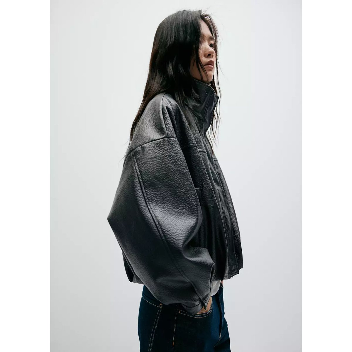 Veste belt noir, MANGO