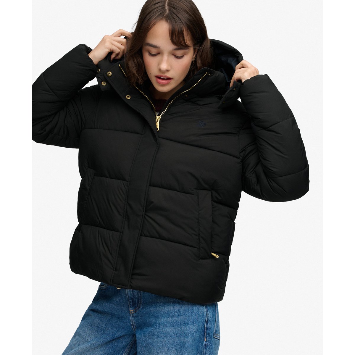 Doudoune Premium Ripstop noir, SUPERDRY