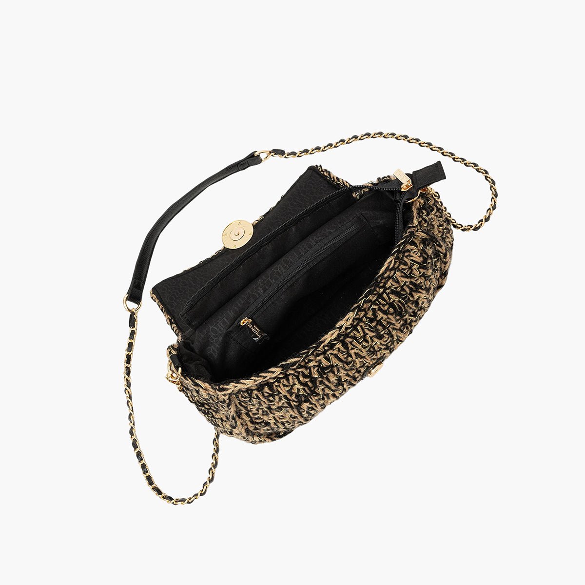 Sac porté épaule  Tinda noir,doré, LOLLIPOPS