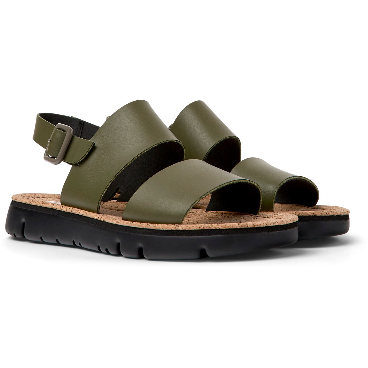 Sandales Oruga cuir vert foncé, CAMPER