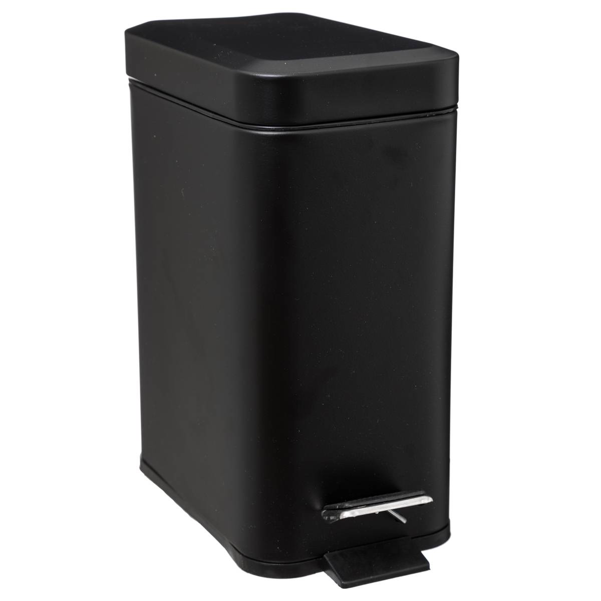 Poubelle salle de bain 5L en inox noir, 5FIVE SIMPLY SMART