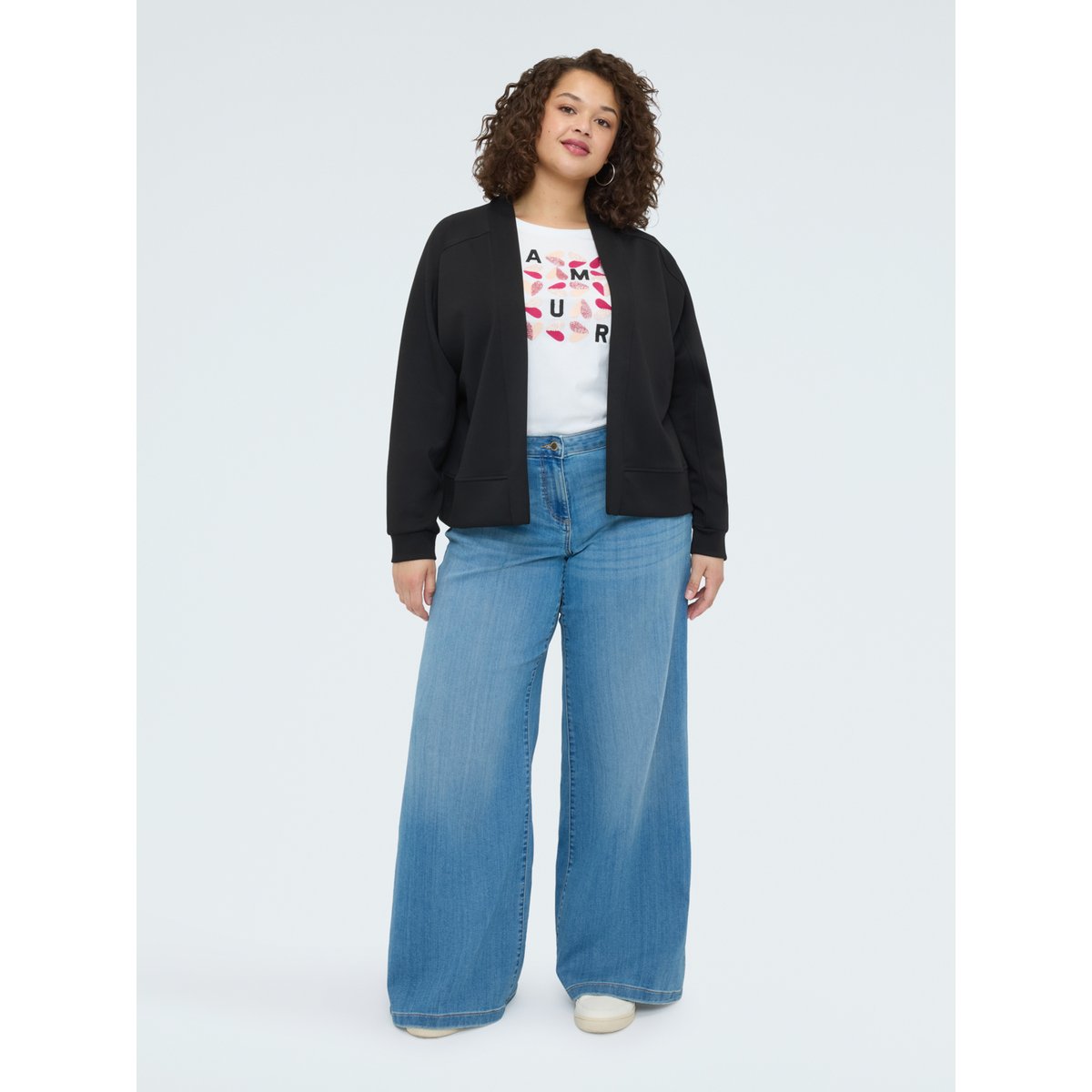 Sweat ouvert noir, FIORELLA RUBINO