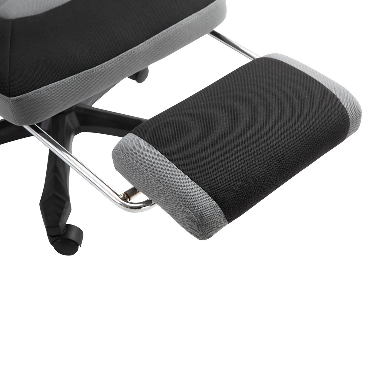 Chaise de bureau Tissus Gris gris et noir, HOMCOM