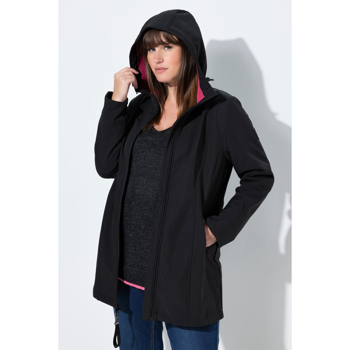 Veste Softshell HYPRAR déperlante noir, ULLA POPKEN