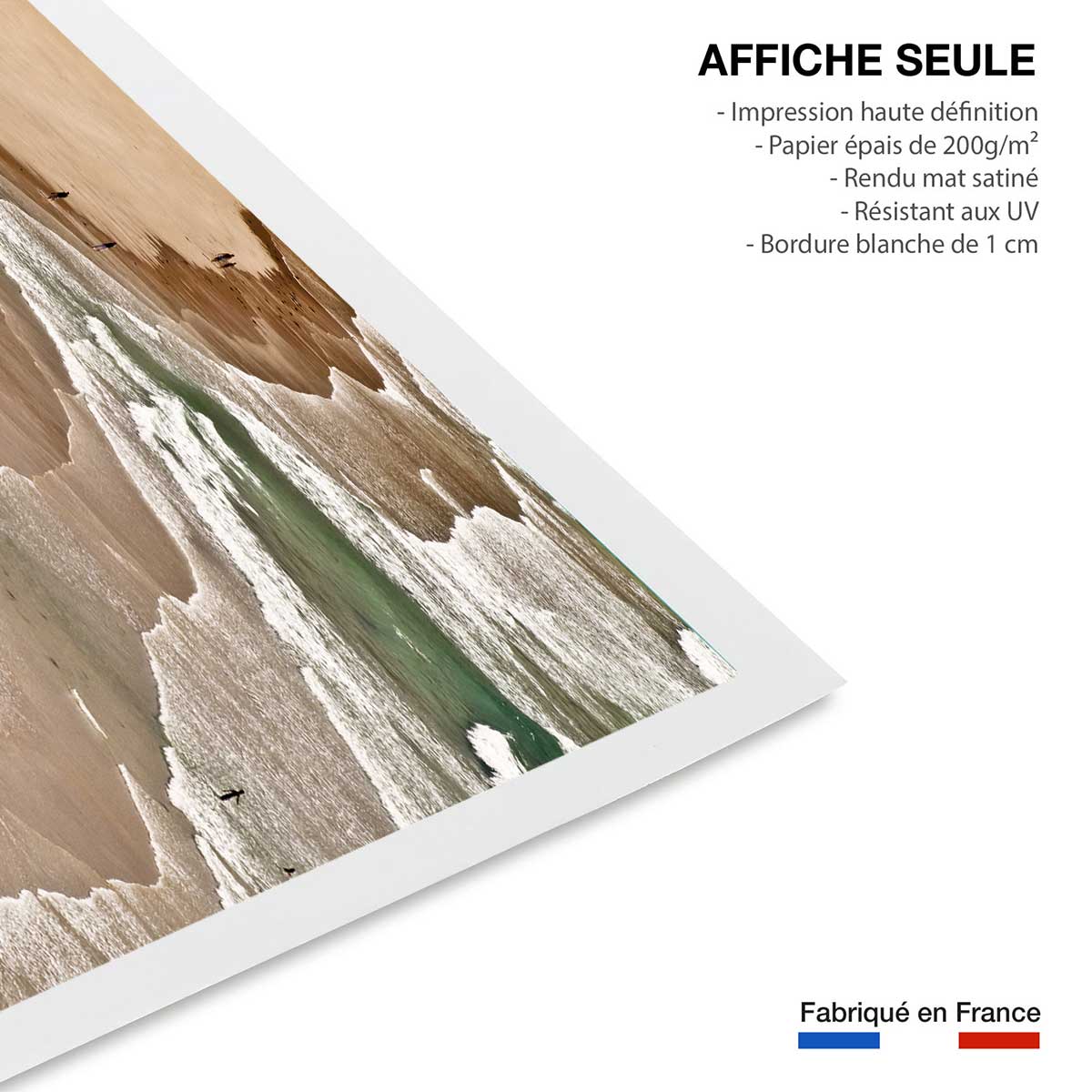 Poster bonheur vacances à la mer affiche seule, HEXOA