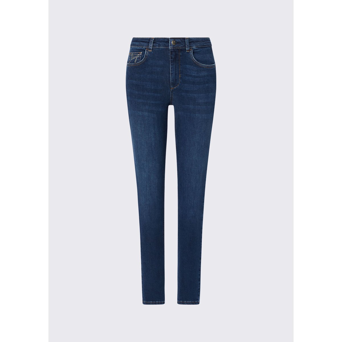 Jean skinny avec ornements denim foncé, LIU JO