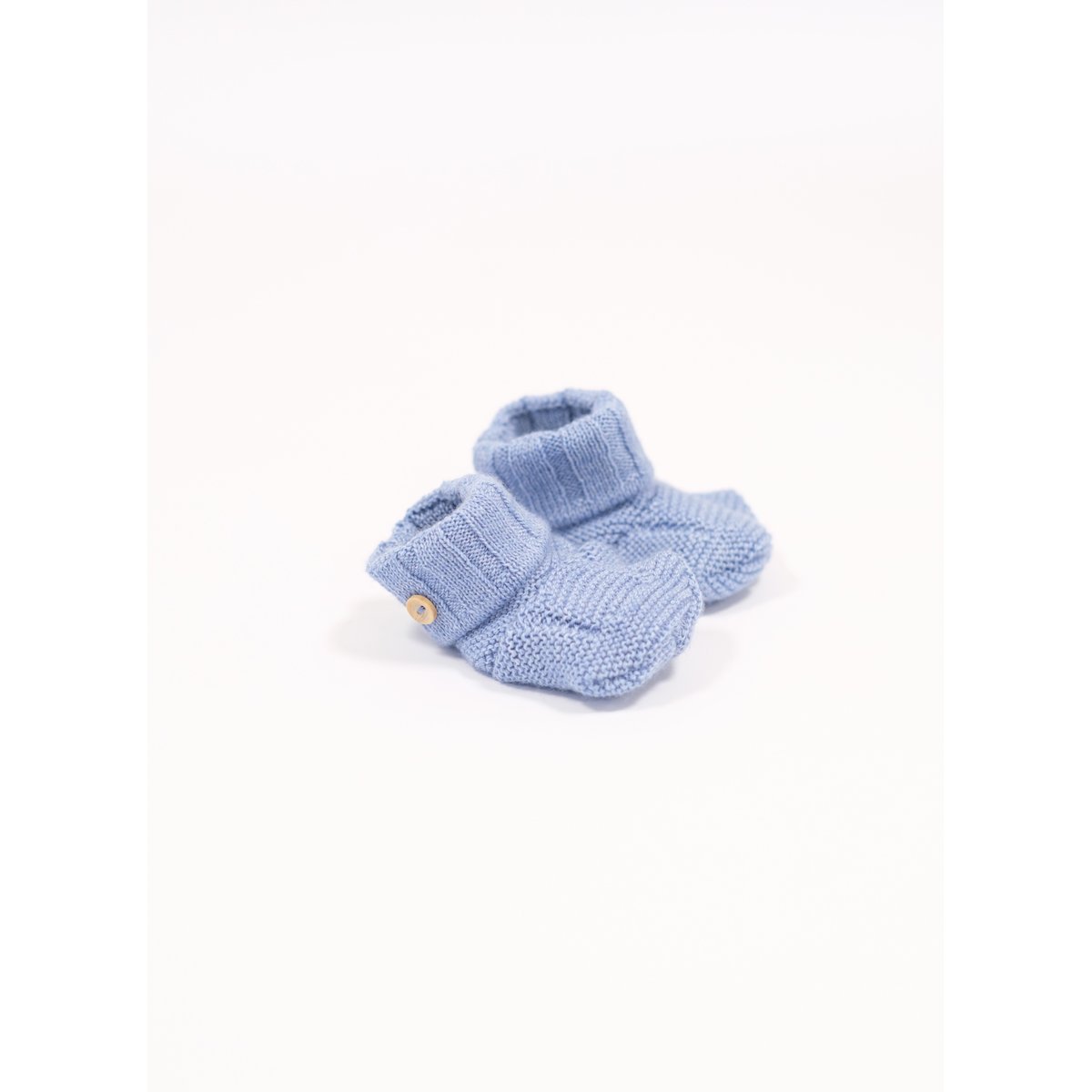 Chaussons en laine mélangée - RETRO bleu clair, LA MANUFACTURE DE LAYETTE