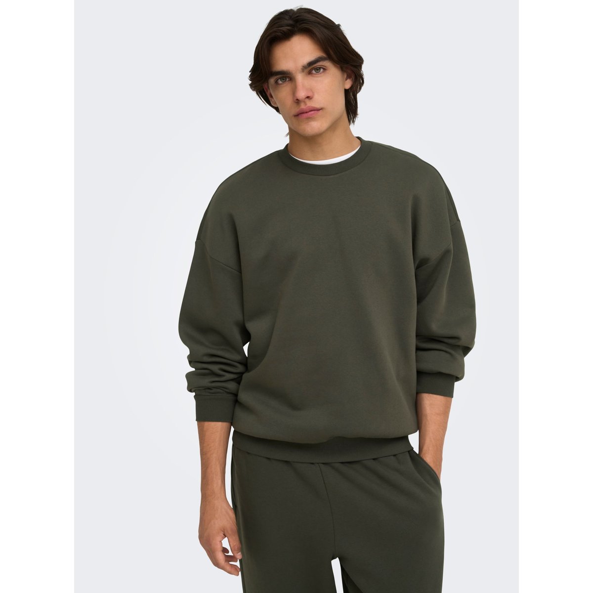 Sweat-Shirt grise - beluga, ONLY & SONS