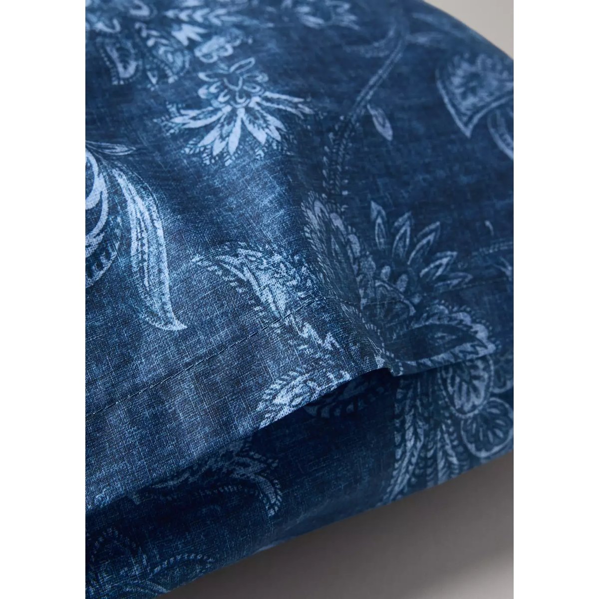 Taie d’oreiller 100 % coton 50x75 cm bleu indigo, MANGO HOME