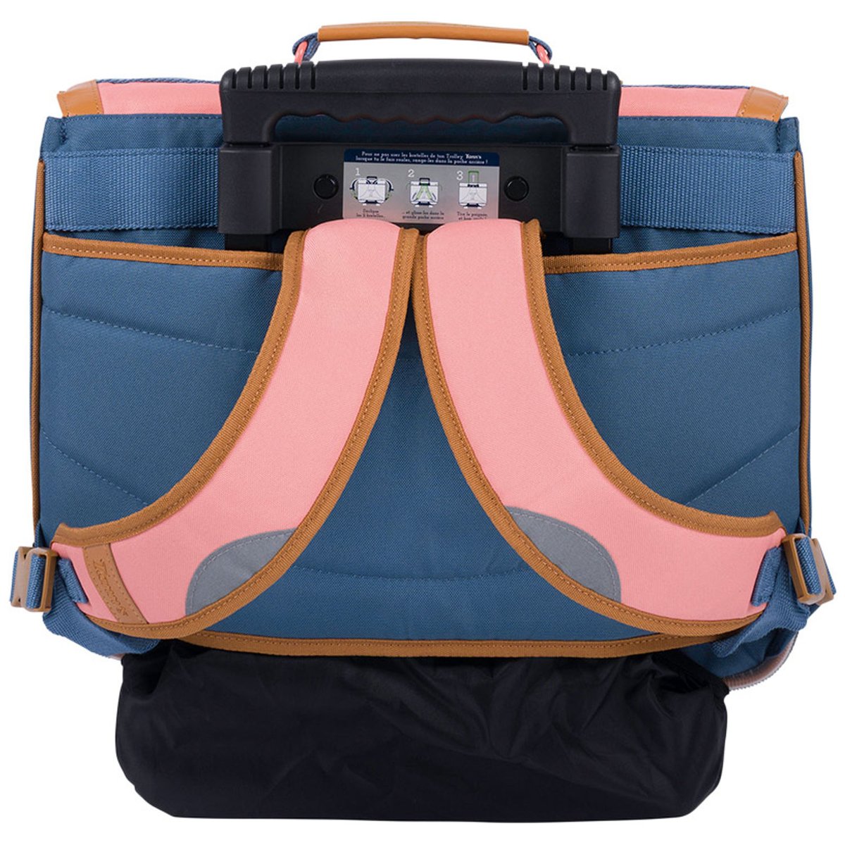 Cartable à roulettes primaire rose, bleu, TANN'S