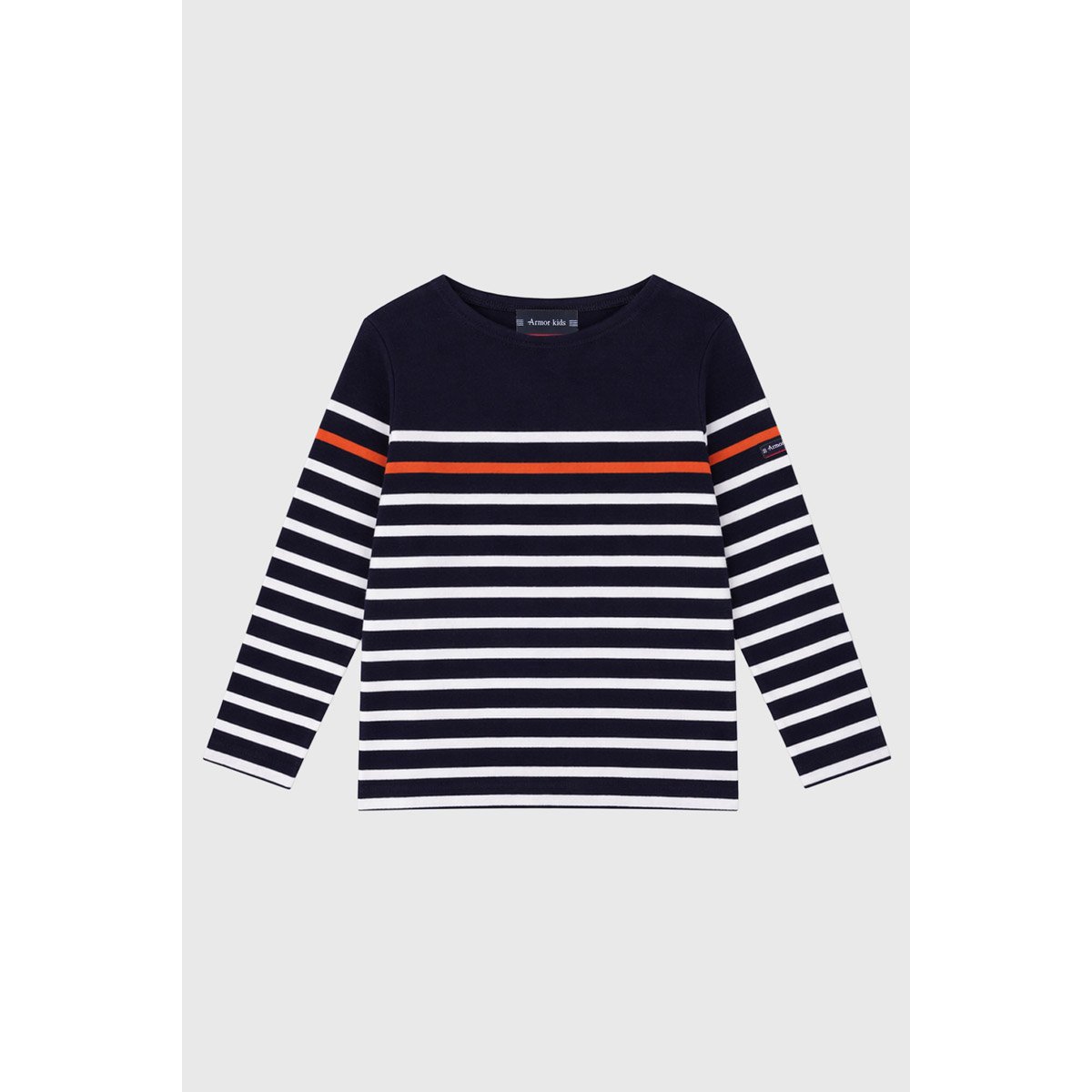 Marinière Kids - coton lourd marine deep/milk/paprika h, ARMOR-LUX
