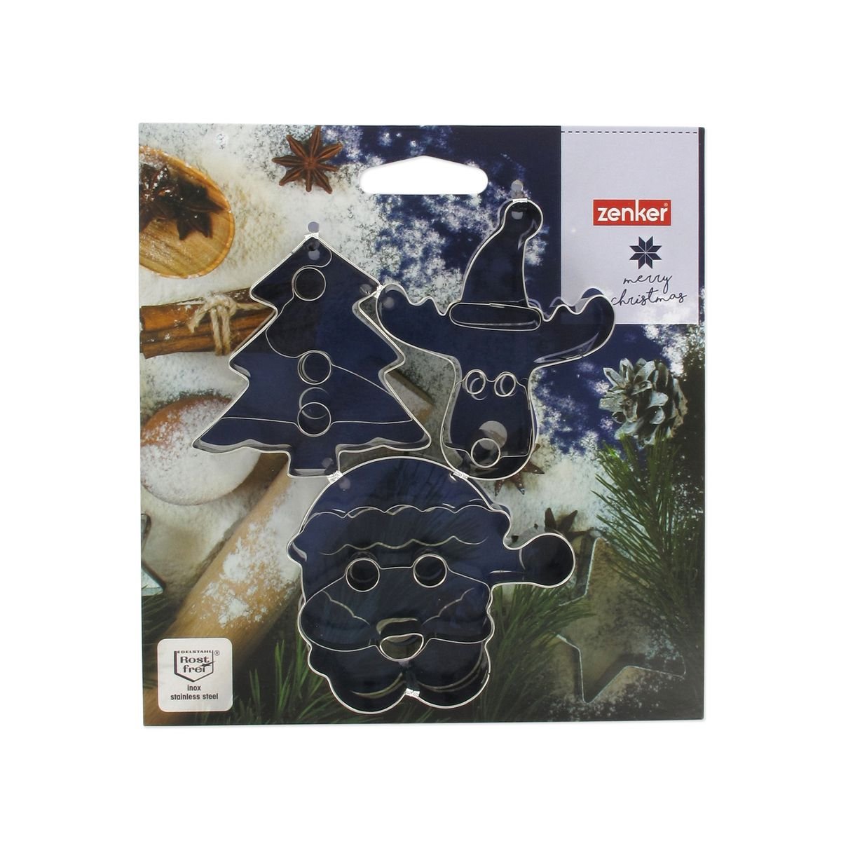 Set de 3 emporte-pièces de Noël inox, ZENKER