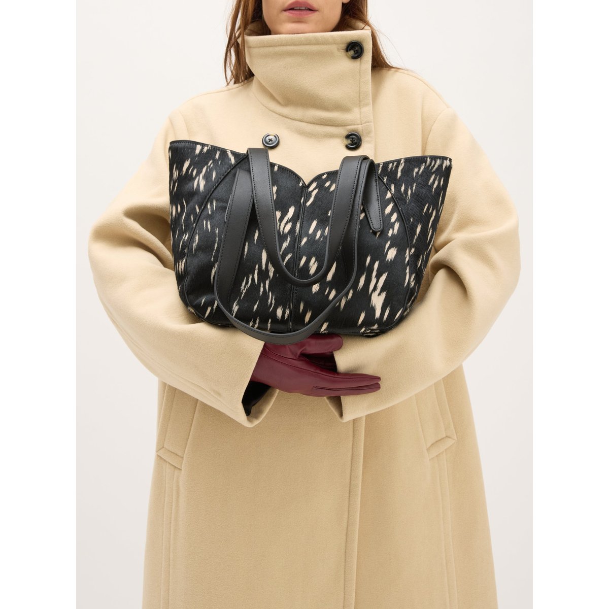 Sac avec anses et bandoulière ALTAÏ noir, VANESSA WU
