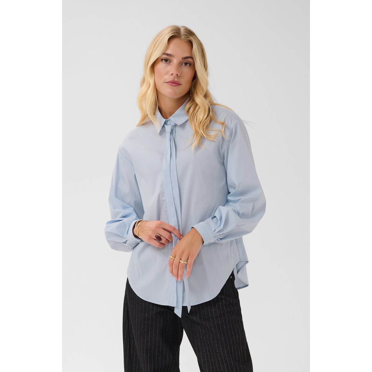 Chemise à manches longues bleu plein air, CREAM