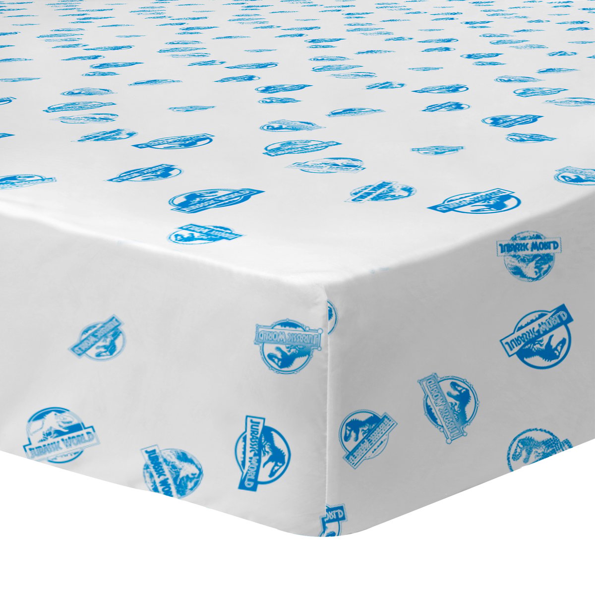Drap-housse Imprimé 100% Coton, ENCOUNTER blanc, JURASSIC WORLD