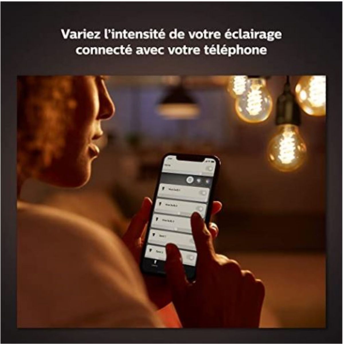 Ampoule LED connectée E27 White Filament Edison couleur unique, PHILIPS HUE