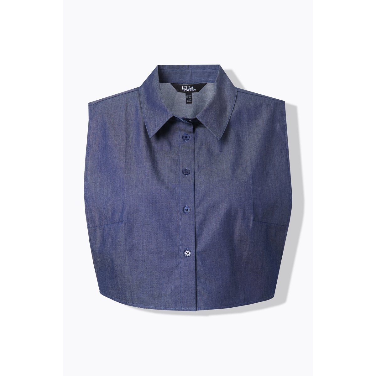 Faux col chemisier, aspect jean bleu jean, ULLA POPKEN