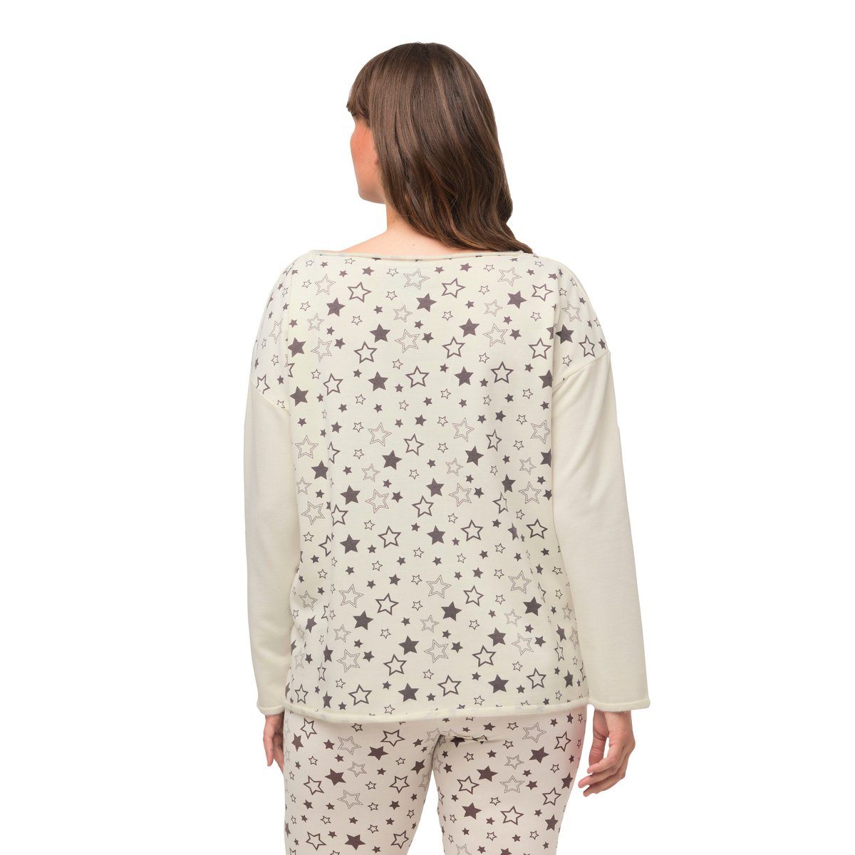 Pull en molleton oversize à col craie, ULLA POPKEN