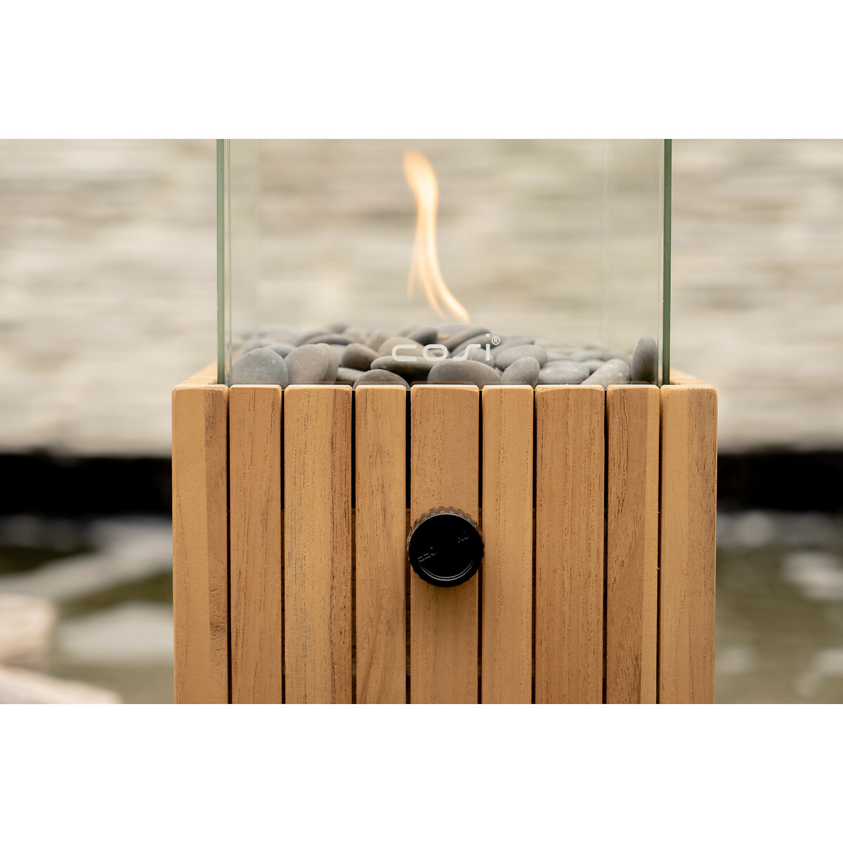 Cosiscoop Timber Square Fire Lantern natural, COSI