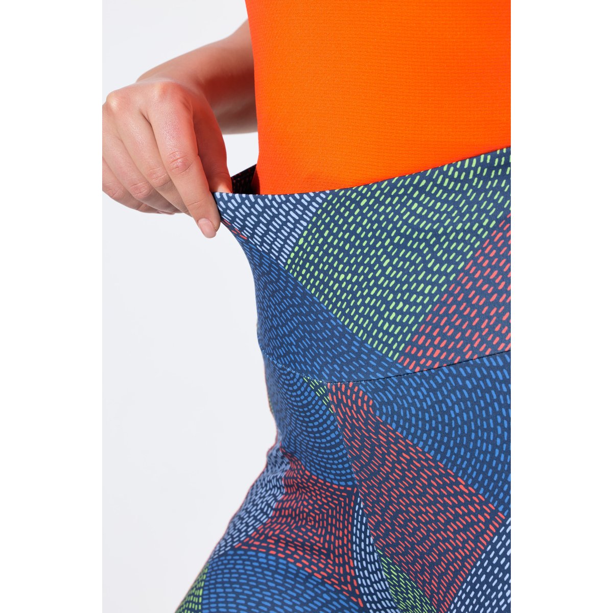 Legging technique aspect « tressé ». Poche marine, ULLA POPKEN