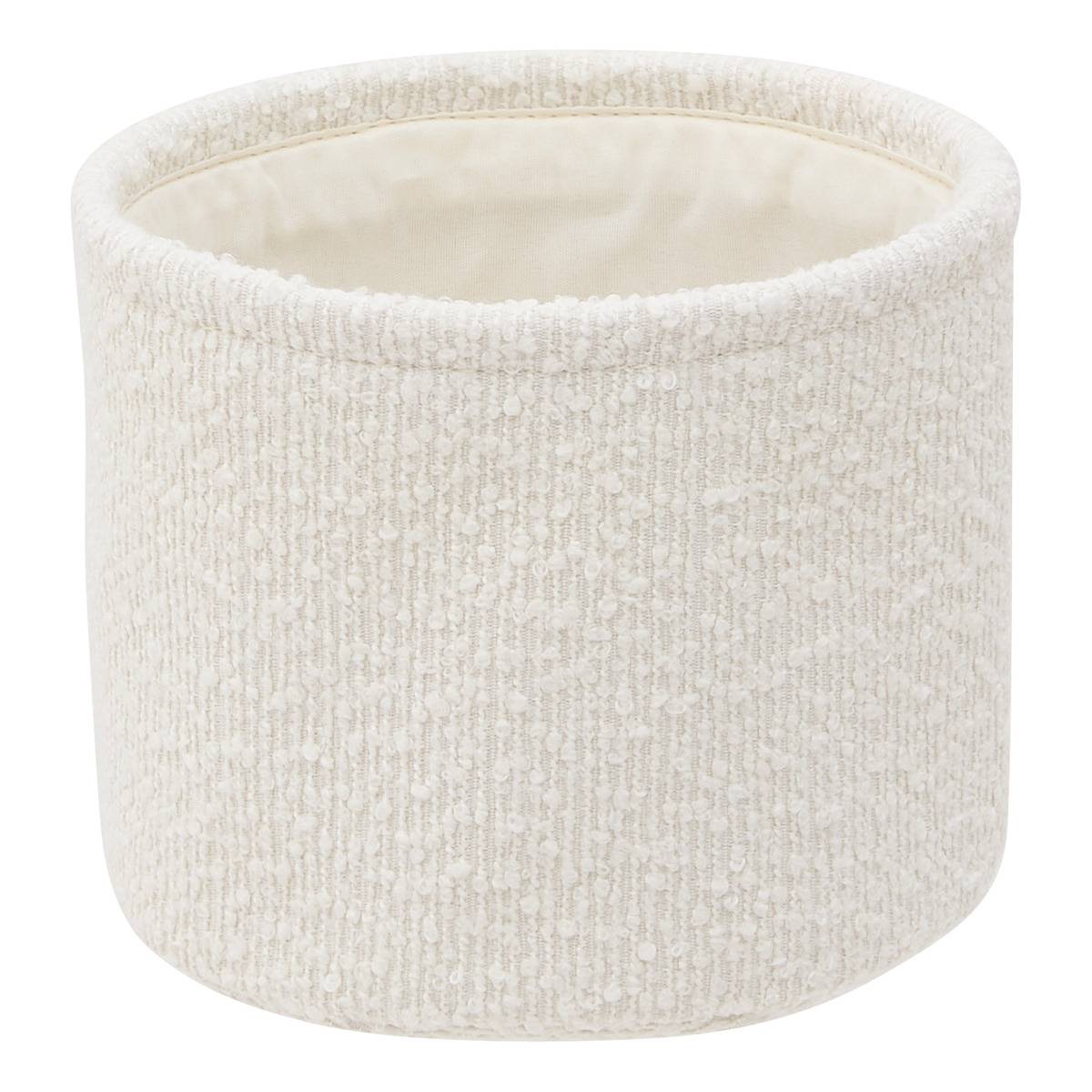 Lot de 3 paniers ronds BOUCLETTE blanc, 5FIVE SIMPLY SMART