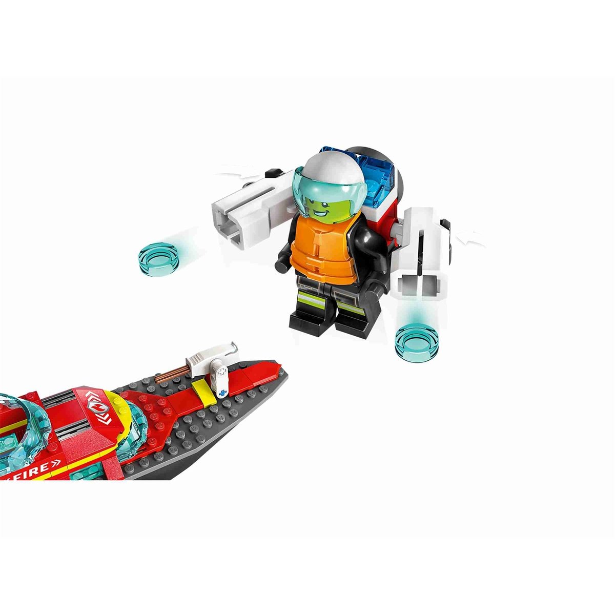 City Le bateau de sauvetage des pompiers multicolore, LEGO