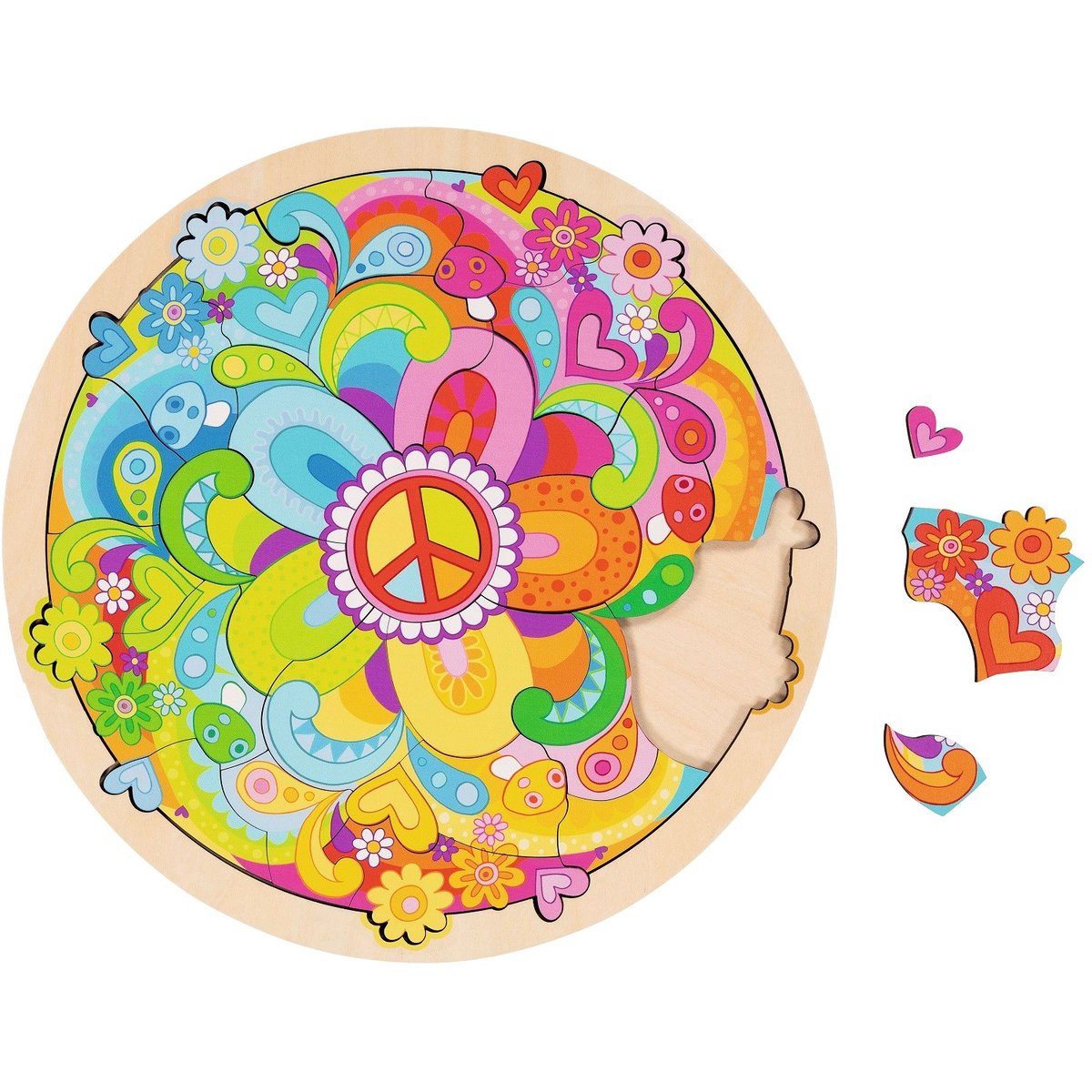 Puzzle mandala Flowers multicolore, GOKI