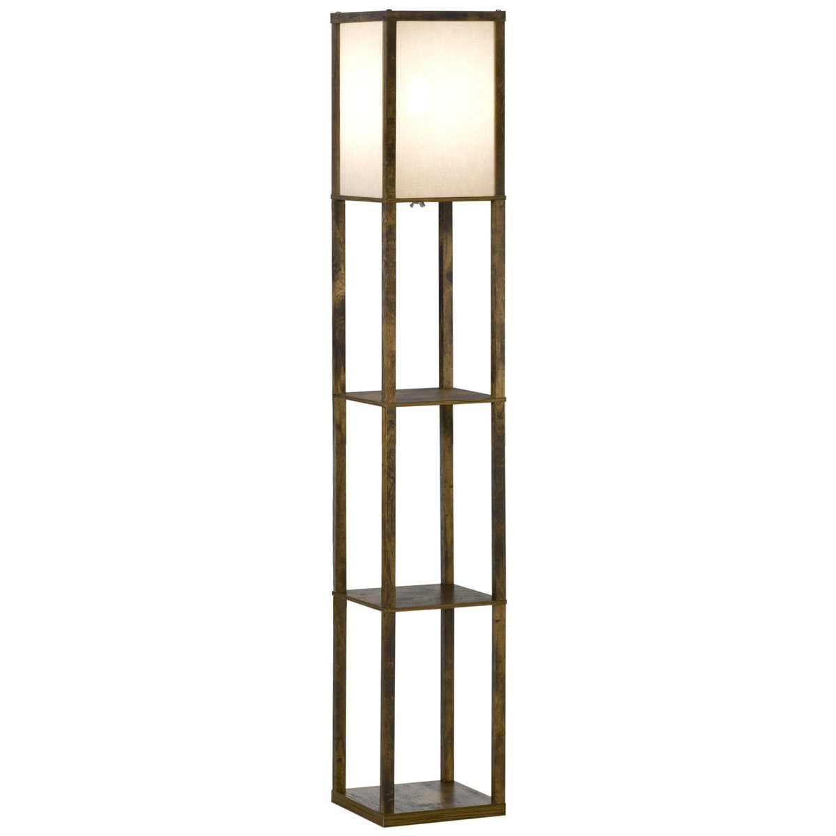 Lampadaire Bois Chêne marron, HOMCOM