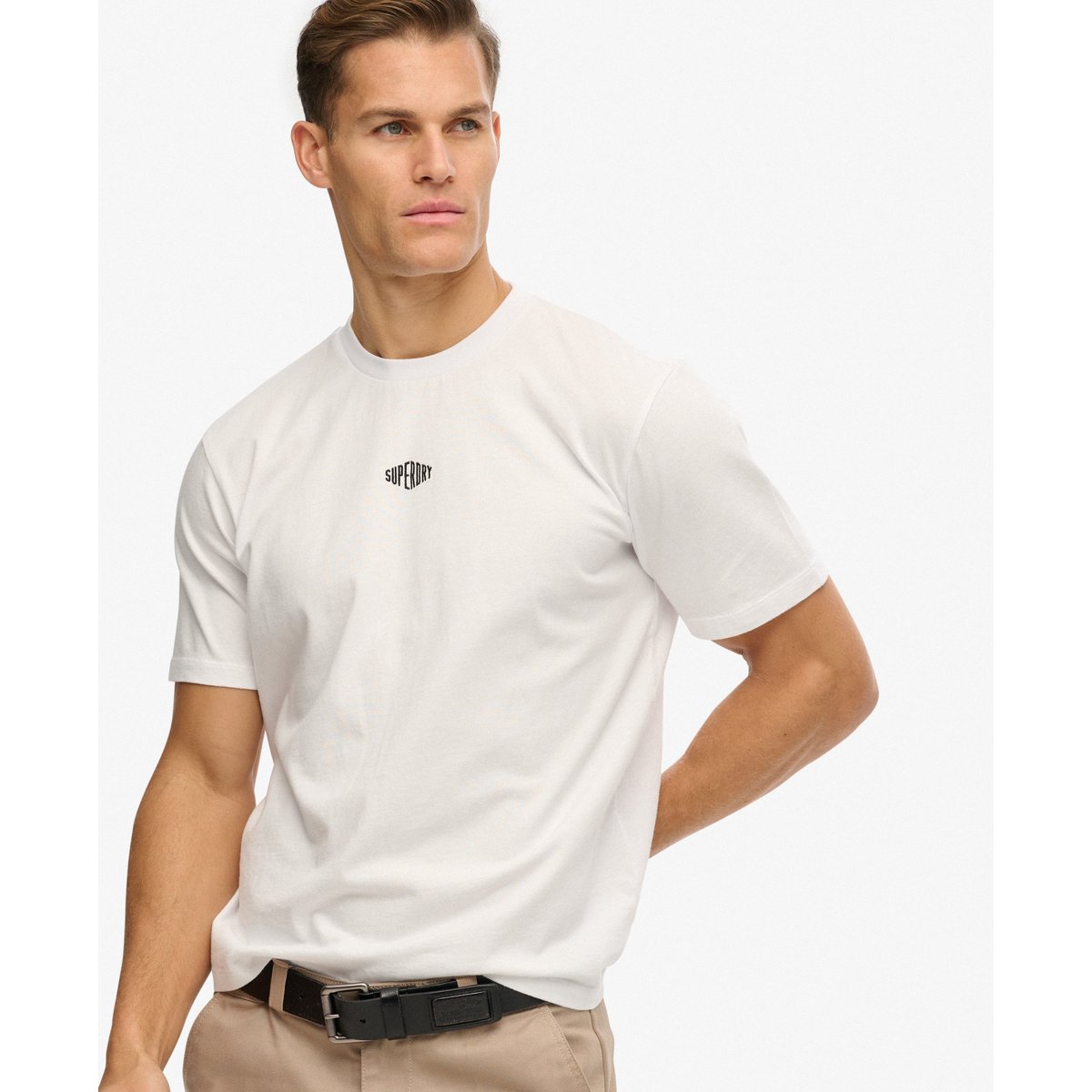T-shirt Micro Logo optic, SUPERDRY